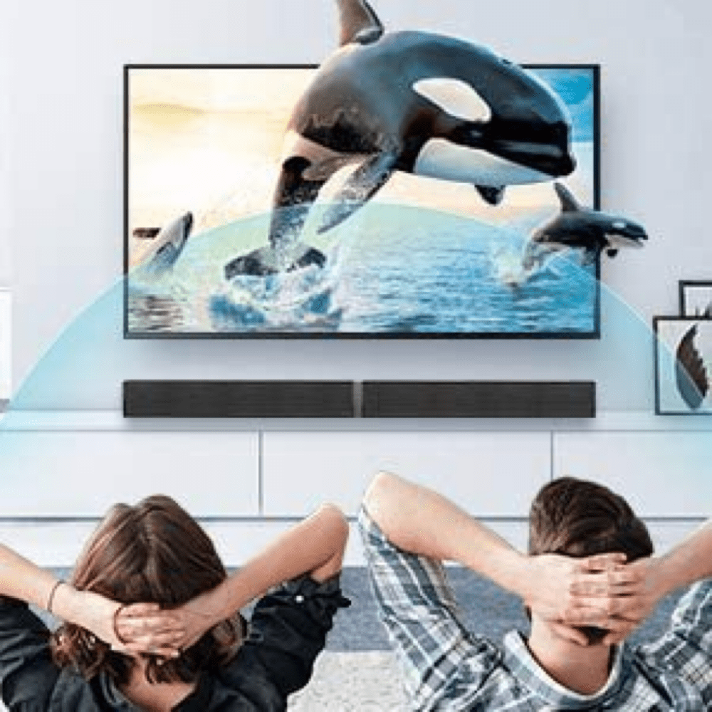 Bluetooth Sound Bar for TV, 50W Sound Bar with 4 Drivers and Remote Control, Home Audio TV Speakers Sound Bar with Arc/Optical/Aux Connect