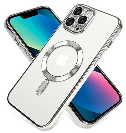 Magsafe with Lens Glass Case for Iphone 17 Pro Max 16Pro 17E 15 14 13 12 SE 2022