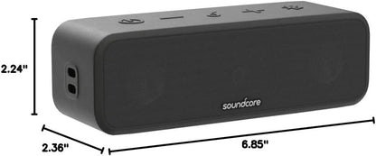 Soundcore Anker 3 Portable Bluetooth Speaker, IPX7 Waterproof, 24H Playtime | Partycast, Bassup, Custom EQ App, Pure Titanium Diaphragm Drivers- for Home, Shower, Outdoor, and Beach