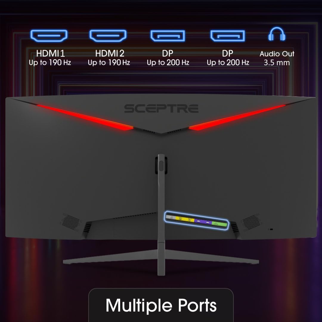 30-Inch Curved Gaming Monitor 21:9 2560X1080 Ultra Wide/ Slim HDMI Displayport up to 200Hz Build-In Speakers, Metal Black (C305B-200UN1) | 30 Va 1800R Curved 2560X1080 Panel, up to 200Hz, 3×Hdmi plus Displayport, 2×3W Speakers, 5Ms, Vesa 75X75