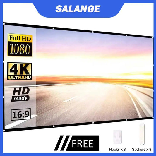 Projection Screen Portable Projector Screen 100 Inch 120 Inch 150 Inch 16:9,Outdoor Movie Screen for Travel Home Theater