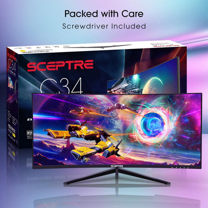 30-Inch Curved Gaming Monitor 21:9 2560X1080 Ultra Wide/ Slim HDMI Displayport up to 200Hz Build-In Speakers, Metal Black (C305B-200UN1) | 30 Va 1800R Curved 2560X1080 Panel, up to 200Hz, 3×Hdmi plus Displayport, 2×3W Speakers, 5Ms, Vesa 75X75