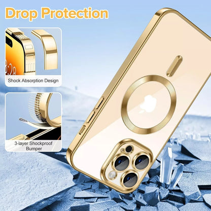Magsafe with Lens Glass Case for Iphone 17 Pro Max 16Pro 17E 15 14 13 12 SE 2022