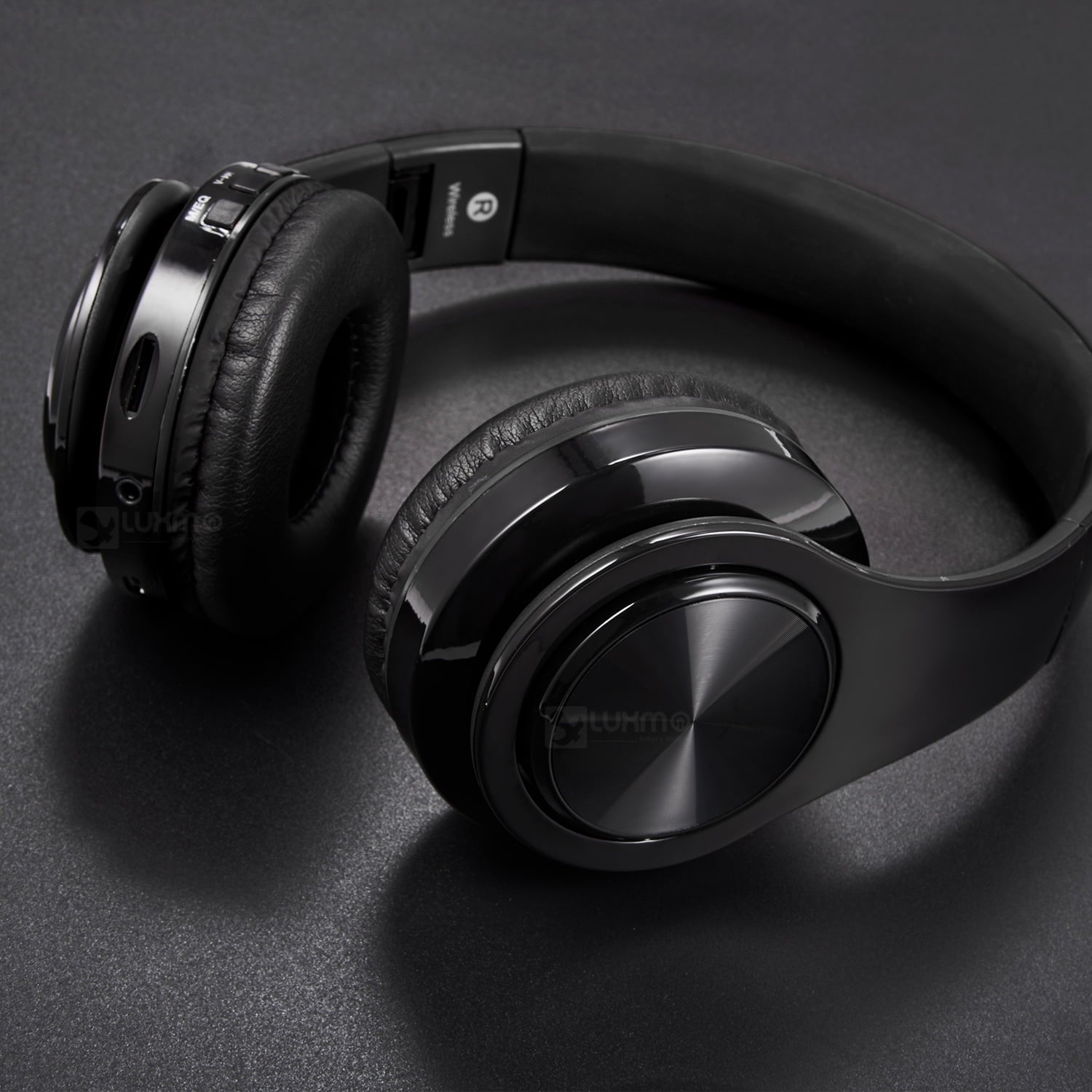 Bluetooth Headphones over Ear, LUXMO Wireless Noise Cancelling Headphones Foldable Stereo Headset with Mic, Rechargeable Headphones Handsfree Headphones for PC, Laptops and Smartphones