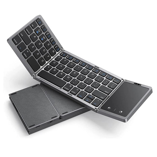Foldable Wireless Bluetooth Keyboard Rechargeable Folding Portable Keyboard