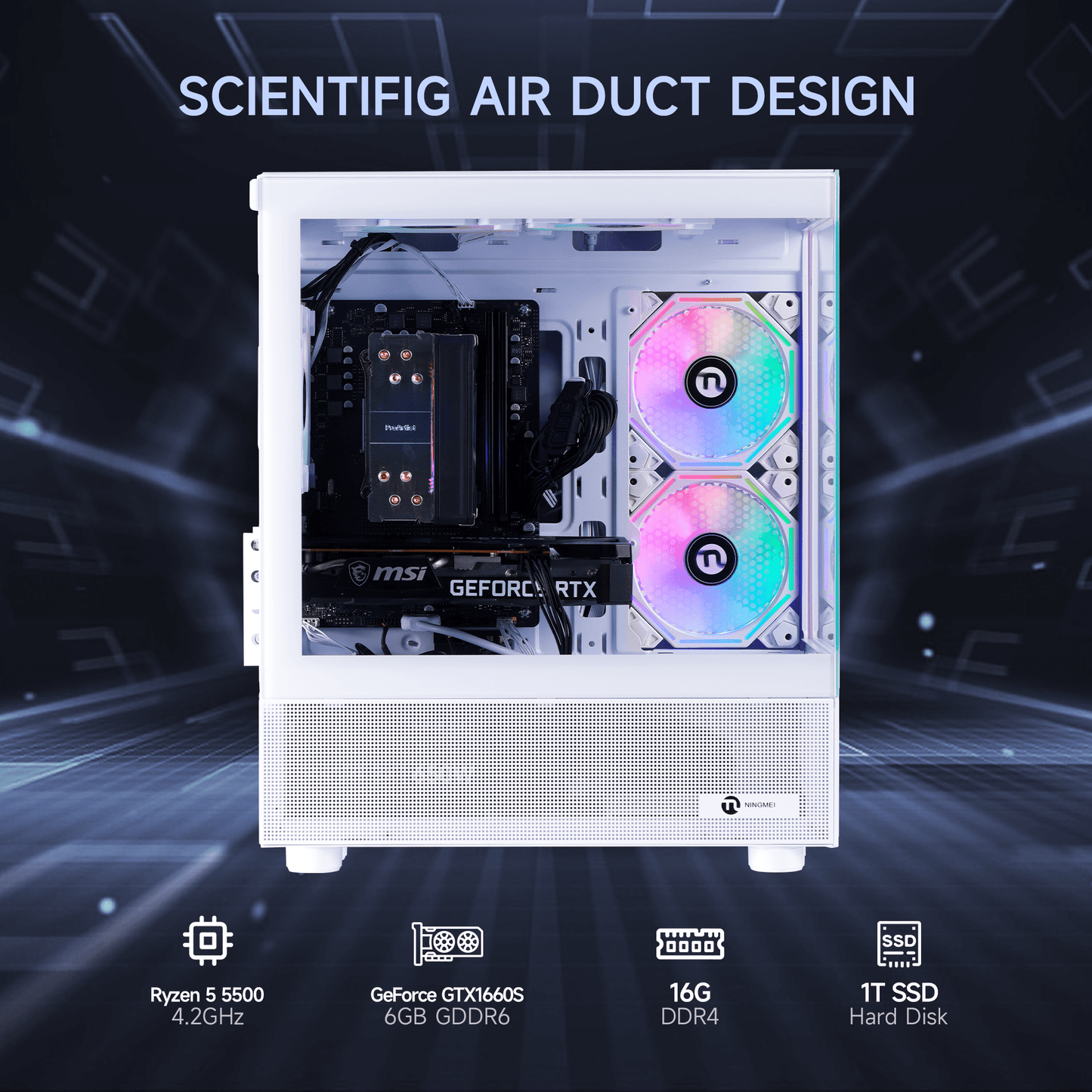 Lumishore Gaming PC AMD Ryzen 5 5500 Geforce GTX 1660 Super 16 GB RAM 1TB SSD Windows 11 PC Gaming