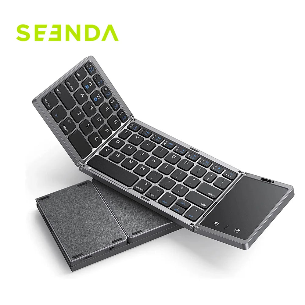 Foldable Wireless Bluetooth Keyboard Rechargeable Folding Portable Keyboard